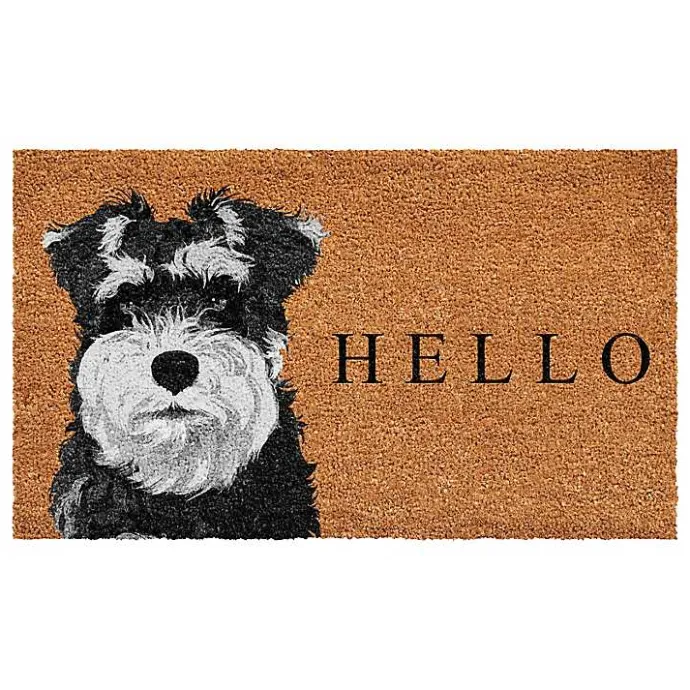 New Kirklands Home Black Schnauzer Hello Doormat