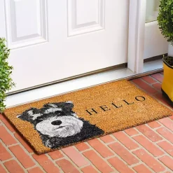 New Kirklands Home Black Schnauzer Hello Doormat