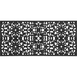 Outlet Kirklands Home Sienna Rubber Doormat, 48x22 in. Black