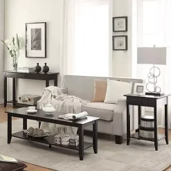 Best Kirklands Home Simple Rectangular Coffee Table Black