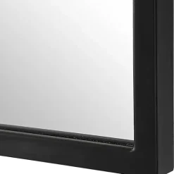 Hot Kirklands Home Black Simple Round Top Wall Mirror