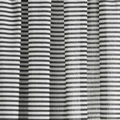 New Kirklands Home Black Striped Tassel Curtain Panel Set, 84 in.