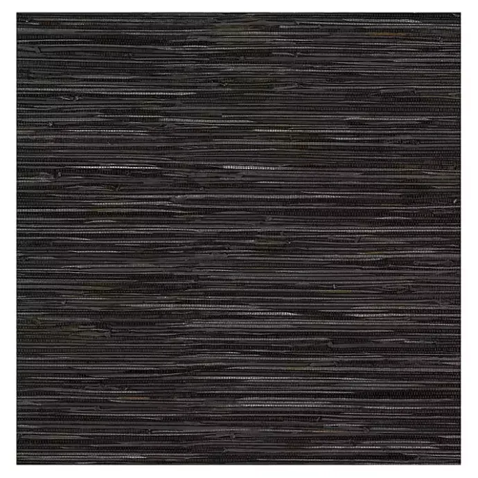 Hot Kirklands Home Textured Grassweave Peel & Stick Wallpaper Black