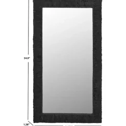 Hot Kirklands Home Textured Zoelle Wall Mirror Black