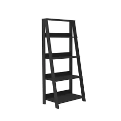 Hot Kirklands Home 4-Tier Ladder Bookshelf Black