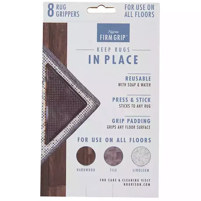 Discount Kirklands Home Triangle Rug Grippers, Set of 8 Black