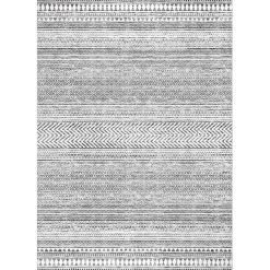 Discount Kirklands Home Black Tribal Geometric Washable Area Rug, 5x8