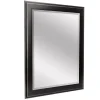 New Kirklands Home Black Two Step Beveled Frame Vanity Mirror
