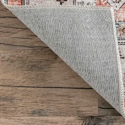 Clearance Kirklands Home Black Vintage Motif Washable Area Rug, 5x8