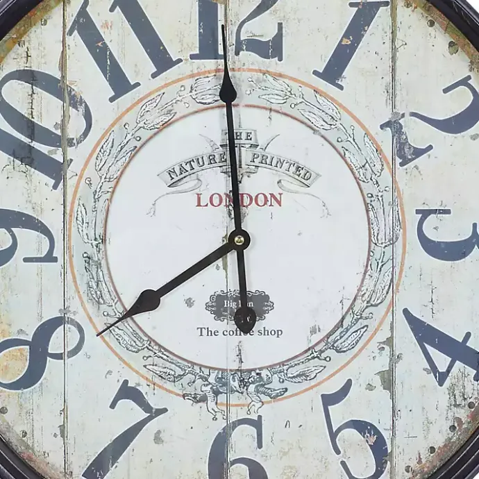 Online Kirklands Home Black Vintage Pocket Watch Wall Clock