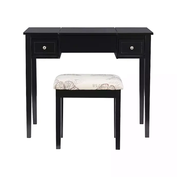 New Kirklands Home Virginia Butterfly 2-pc. Vanity Set Black