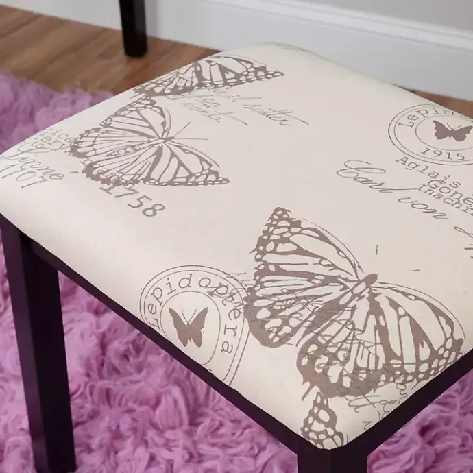 New Kirklands Home Virginia Butterfly 2-pc. Vanity Set Black