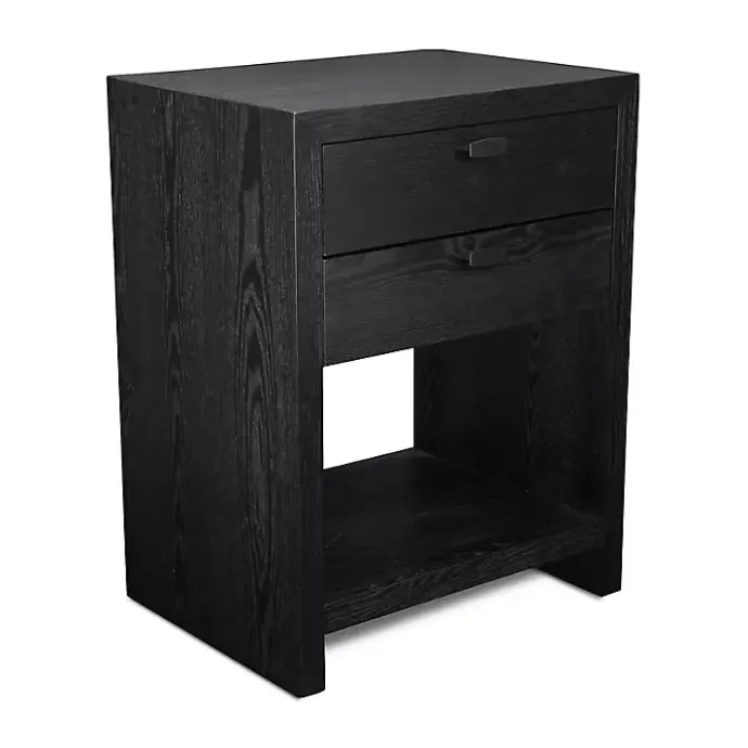 Kirklands Home Vivara 2-Drawer Nightstand Black