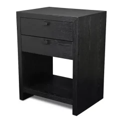 Kirklands Home Vivara 2-Drawer Nightstand Black