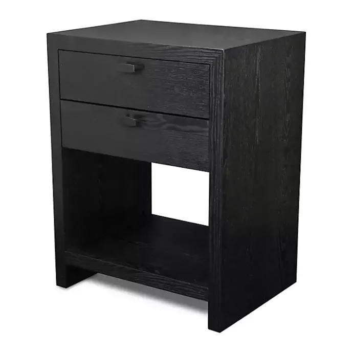 Kirklands Home Vivara 2-Drawer Nightstand Black
