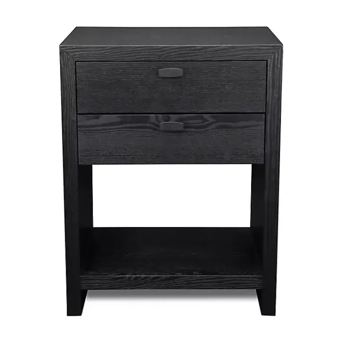 Kirklands Home Vivara 2-Drawer Nightstand Black