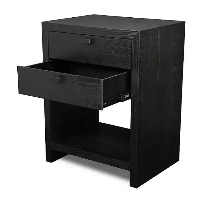 Kirklands Home Vivara 2-Drawer Nightstand Black