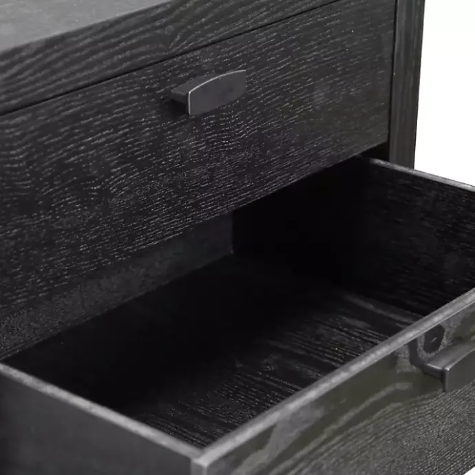Kirklands Home Vivara 2-Drawer Nightstand Black