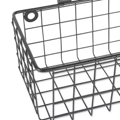 New Kirklands Home Black Wall Hanging Wire Baskets, Set of 2