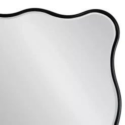 Discount Kirklands Home Black Wavy Beveled Rectangular Wall Mirror