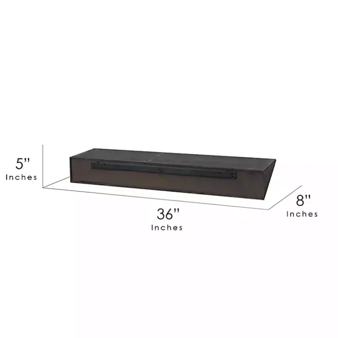 Best Kirklands Home Black Wedge Wood Large Floating Shelf