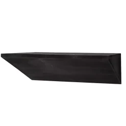 Online Kirklands Home Black Wedge Wood Small Floating Shelf