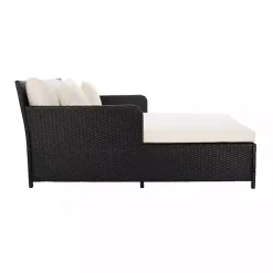 Hot Kirklands Home Black Wicker Outdoor Daybed