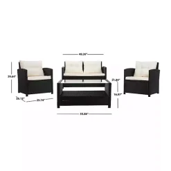 Discount Kirklands Home Black Wicker 4-pc. Deluxe Outdoor Living Set