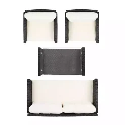 Discount Kirklands Home Black Wicker 4-pc. Deluxe Outdoor Living Set