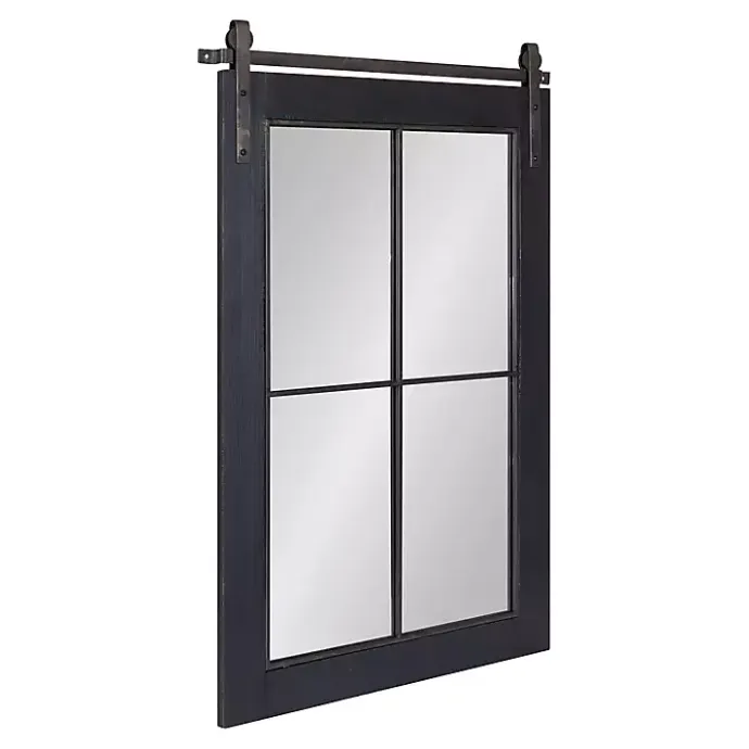 New Kirklands Home Windowpane Kates Mirror, 23x36 in. Black