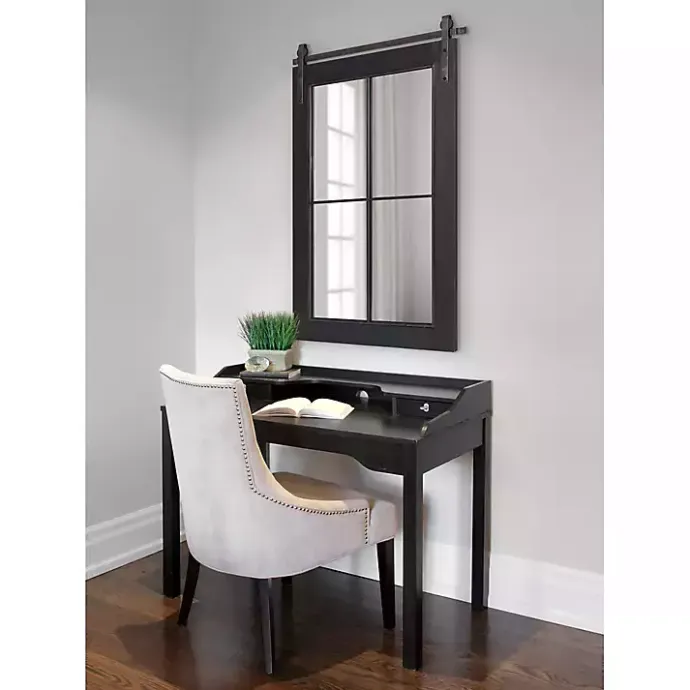 New Kirklands Home Windowpane Kates Mirror, 23x36 in. Black