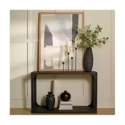 New Kirklands Home Wood Basni Console Table Black