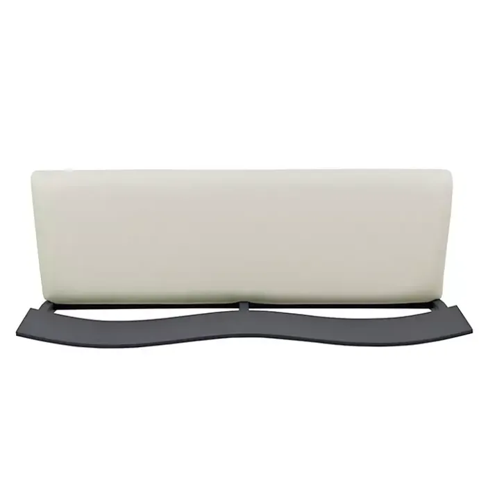 Discount Kirklands Home Black Wood Cream Upholstered Bench White