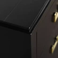 Sale Kirklands Home Wood 3-Drawer Layla Nightstand Black