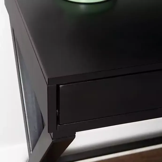 Outlet Kirklands Home Wood 2-Drawer Peggy Desk Black
