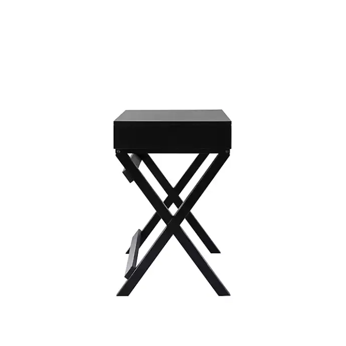 Outlet Kirklands Home Wood 2-Drawer Peggy Desk Black