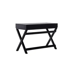 Outlet Kirklands Home Wood 2-Drawer Peggy Desk Black