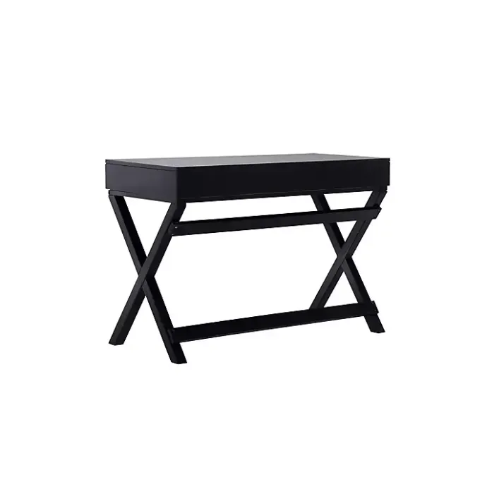 Outlet Kirklands Home Wood 2-Drawer Peggy Desk Black
