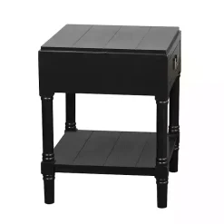 New Kirklands Home Wood Layla Accent Table Black
