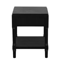 New Kirklands Home Wood Layla Accent Table Black