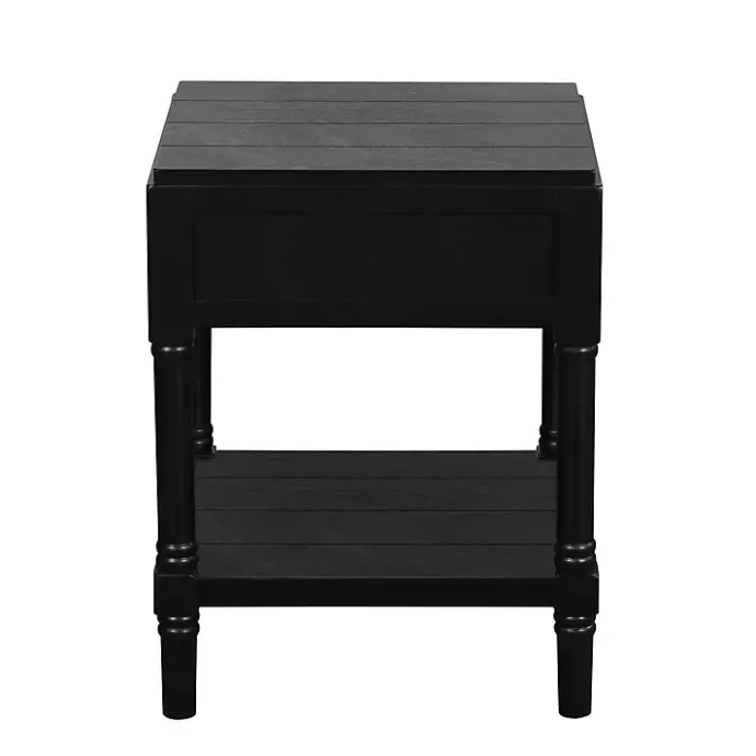 New Kirklands Home Wood Layla Accent Table Black