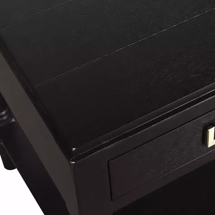 New Kirklands Home Wood Layla Accent Table Black