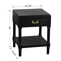 New Kirklands Home Wood Layla Accent Table Black
