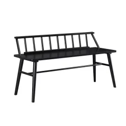 Discount Kirklands Home Wood Low Back Spindle Bench Black