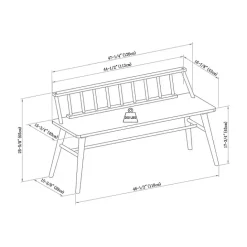 Discount Kirklands Home Wood Low Back Spindle Bench Black