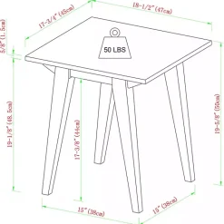 Clearance Kirklands Home Wood Minimalist Accent Table Black