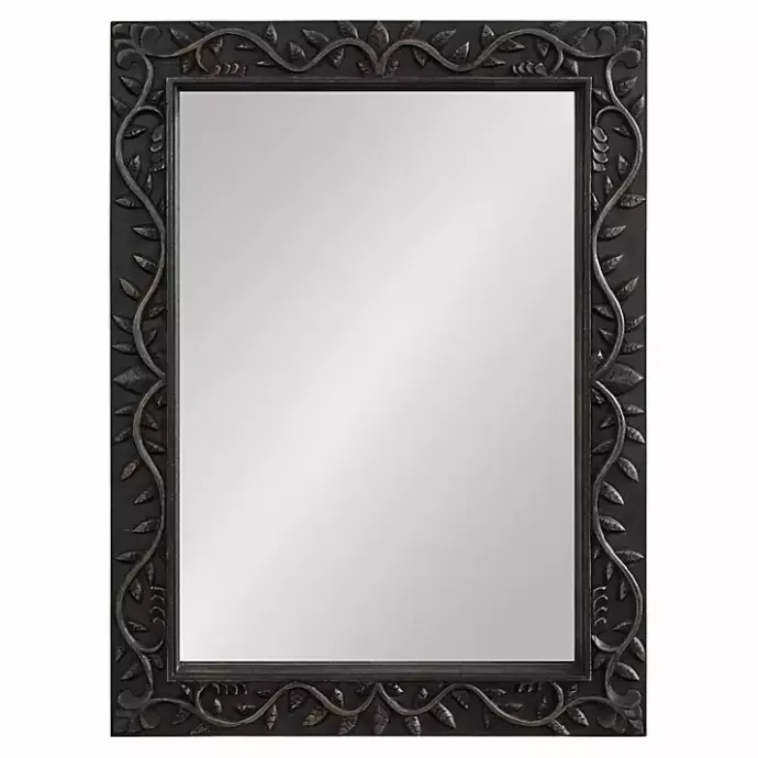 Clearance Kirklands Home Wood Ornate Carved Wall Mirror Black