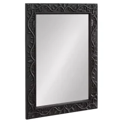 Clearance Kirklands Home Wood Ornate Carved Wall Mirror Black