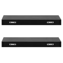 Discount Kirklands Home Black Wood 2-pc. Floating Shelves, 24 in.