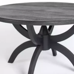 Discount Kirklands Home Wood Round Dori Coffee Table Black